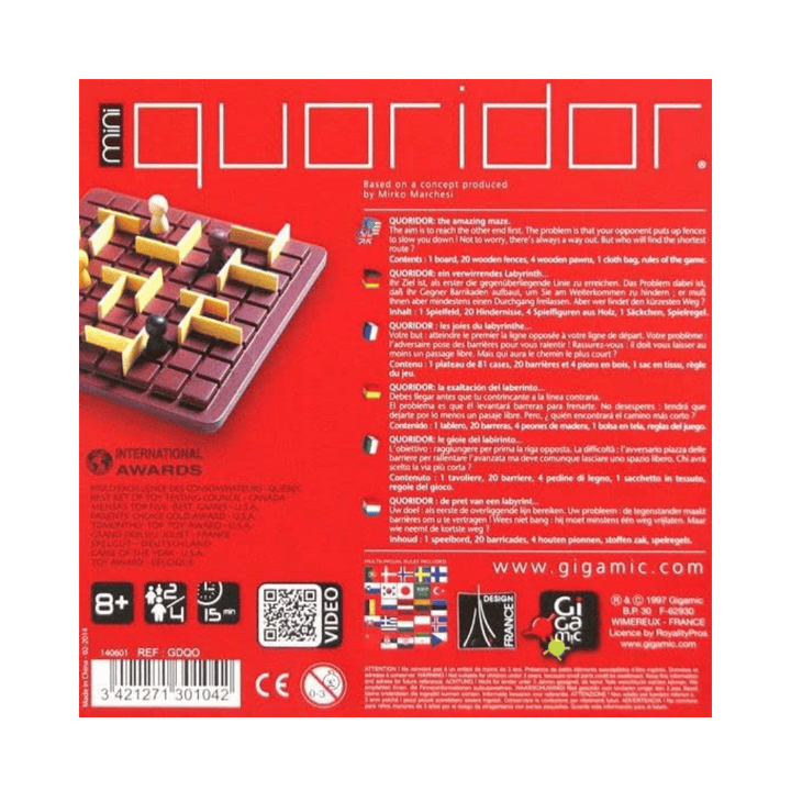 Quoridor Mini (ML) JEUX - Stratégie - Stratégie léger