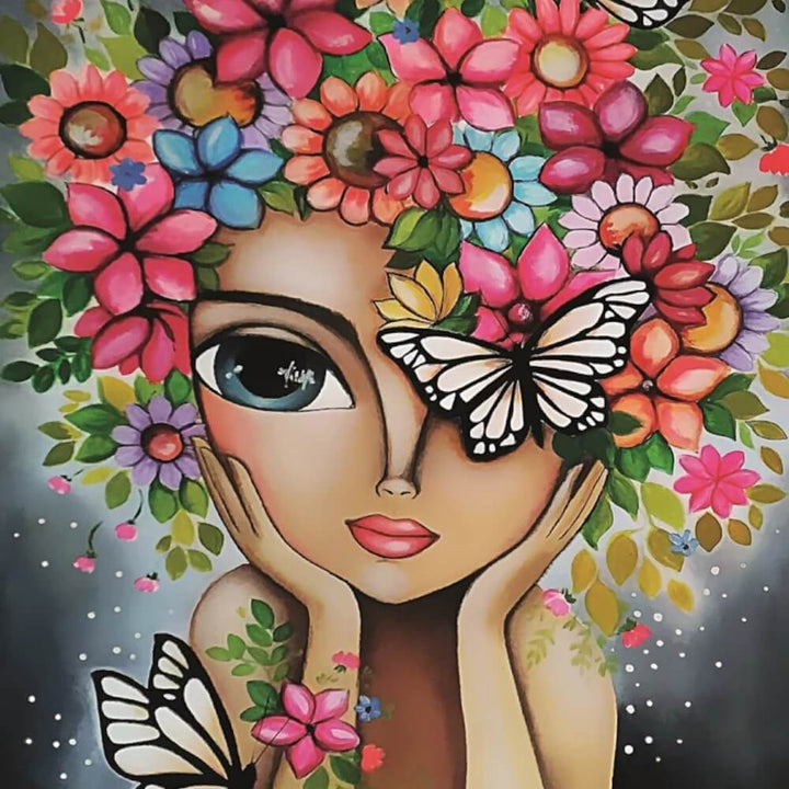 Lady with Flowers (Puzzle 1000 pcs) CASSE-TÊTE - 1000 morceaux