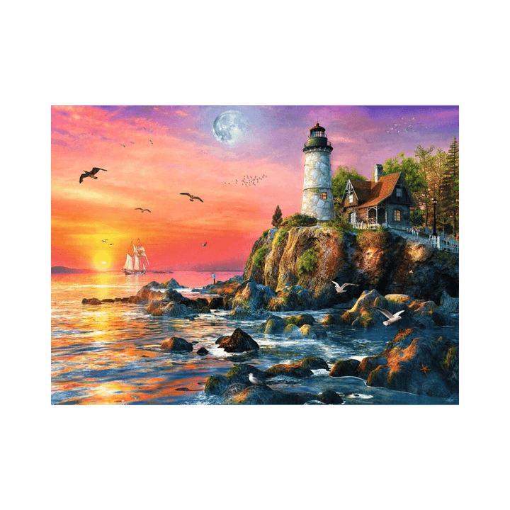 Lighthouse at Sunset (500 pc) CASSE-TÊTE - 400 - 550 morceaux