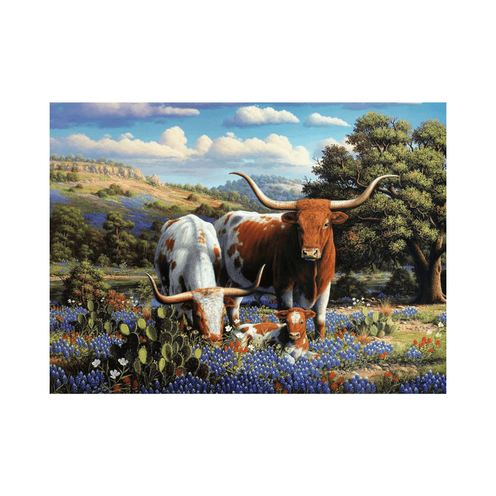 Loving Longhorns (500 pc) CASSE-TÊTE - 400 - 550 morceaux