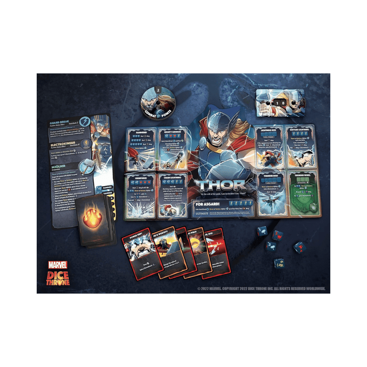 Marvel Dice Throne: 4-Hero Box - Scarlet Witch, Thor, Loki, and Spider-Man (EN) JEUX - Famille