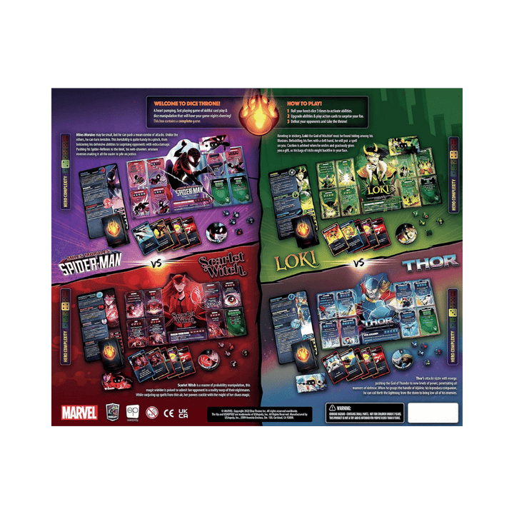 Marvel Dice Throne: 4-Hero Box - Scarlet Witch, Thor, Loki, and Spider-Man (EN) JEUX - Famille