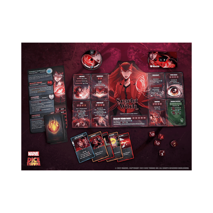 Marvel Dice Throne: 4-Hero Box - Scarlet Witch, Thor, Loki, and Spider-Man (EN) JEUX - Famille