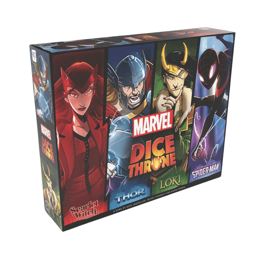 Marvel Dice Throne: 4-Hero Box - Scarlet Witch, Thor, Loki, and Spider-Man (EN) JEUX - Famille
