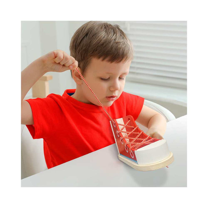 Mon soulier à lacer en bois (ML) PASSE-TEMPS - Jouets - Faire semblant