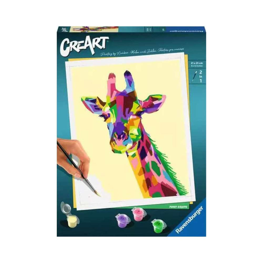 CreArt : Funky Giraffe (24 x 30cm) PASSE-TEMPS - Peinture à numéro