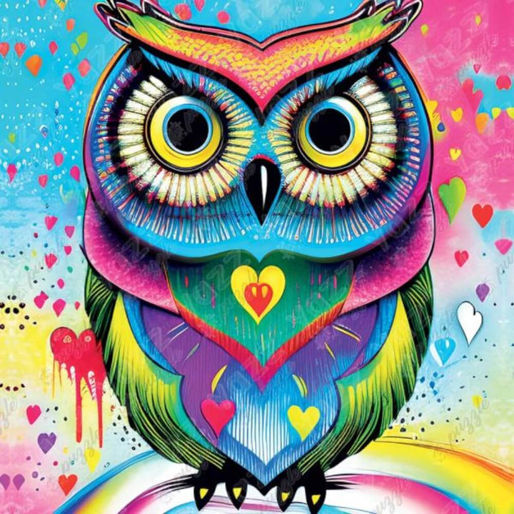 Pop-art Owl (Puzzle 1023 pcs) CASSE-TÊTE - 1000 morceaux