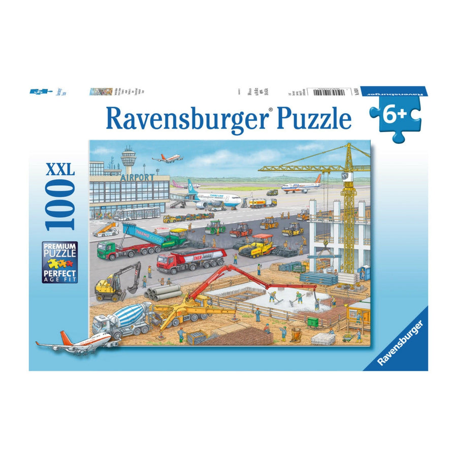Puzzle 100 XXL: Construction de l'aéroport CASSE-TÊTE - 100 - 150 morceaux