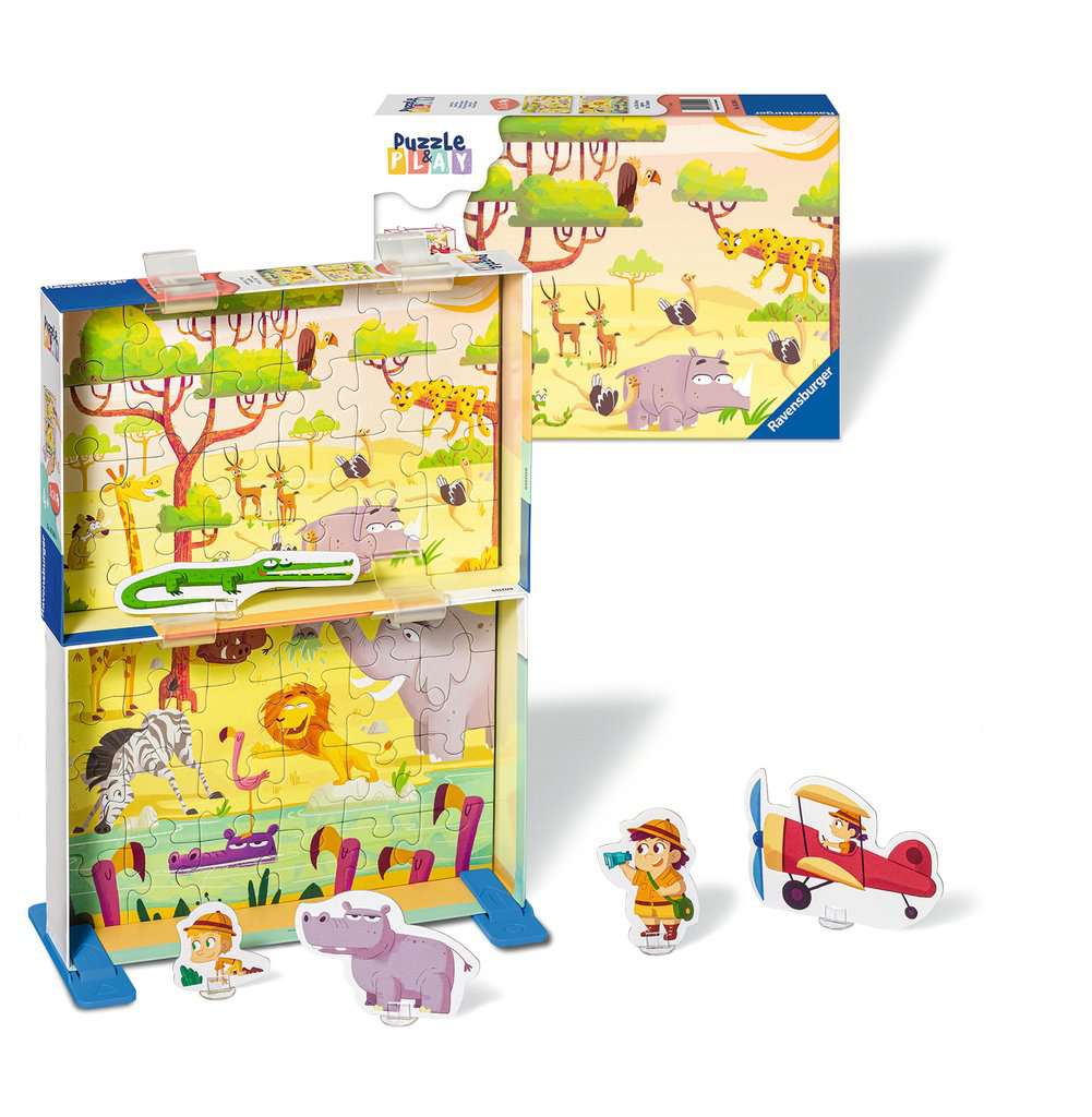 Puzzle 2x24: Puzzle&Play Safari CASSE-TÊTE - 25-49 morceaux