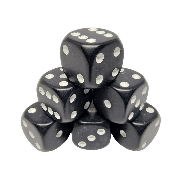 Chessex - 36d6 - Opaque Black/White