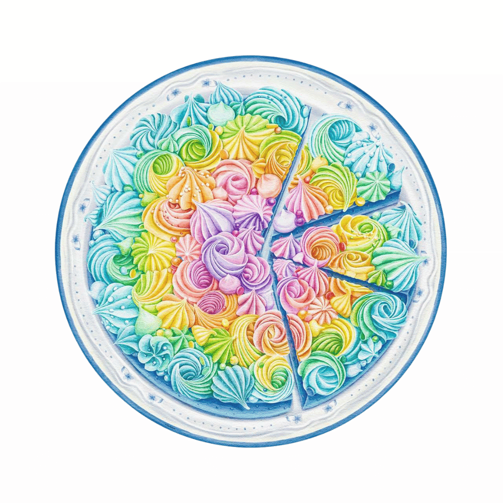 Rainbow Cake pc (500 pc Round) CASSE-TÊTE - 400 - 550 morceaux