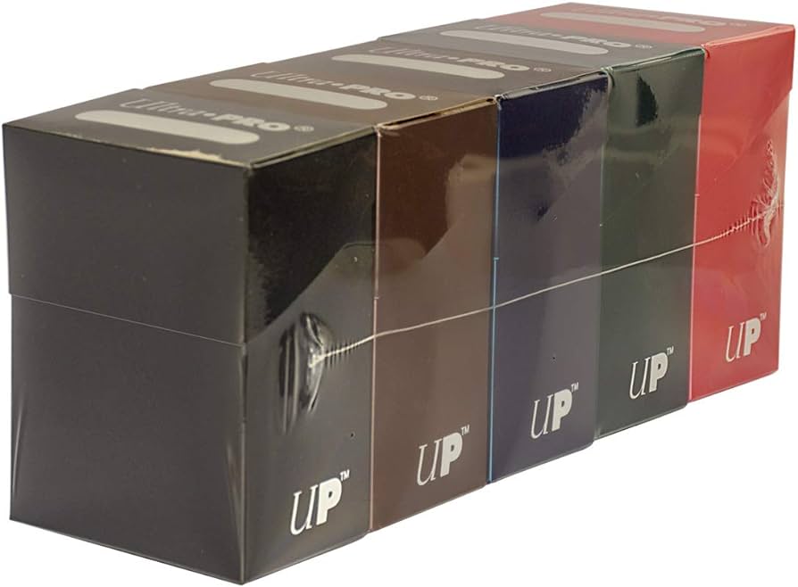 Ultra Pro Deck Box - 5 Box Bundle (Blue, Green, Black, Red, Brown) Accessoires - Protecteurs de cartes - Boîtes