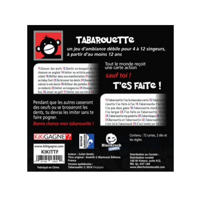 Tabarouette t'es faite (FR) JEUX - Ambiance-Party
