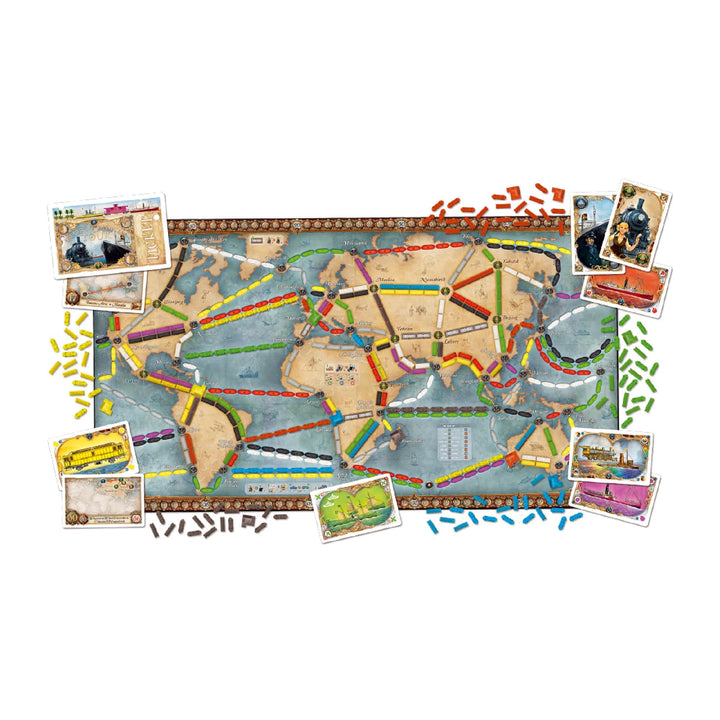 Les Aventuriers du Rail: Autour du Monde (FR) JEUX - Famille