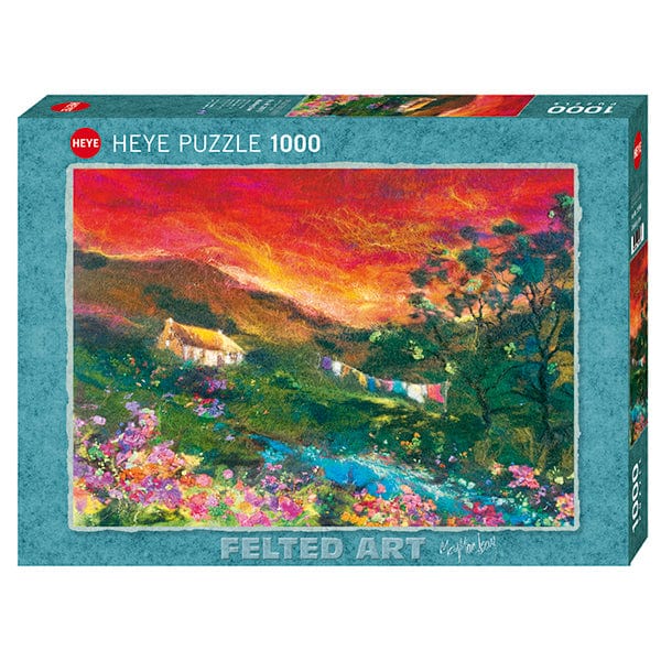 Puzzle 1000: Washing Line - Felted Art CASSE-TÊTE - 1000 morceaux