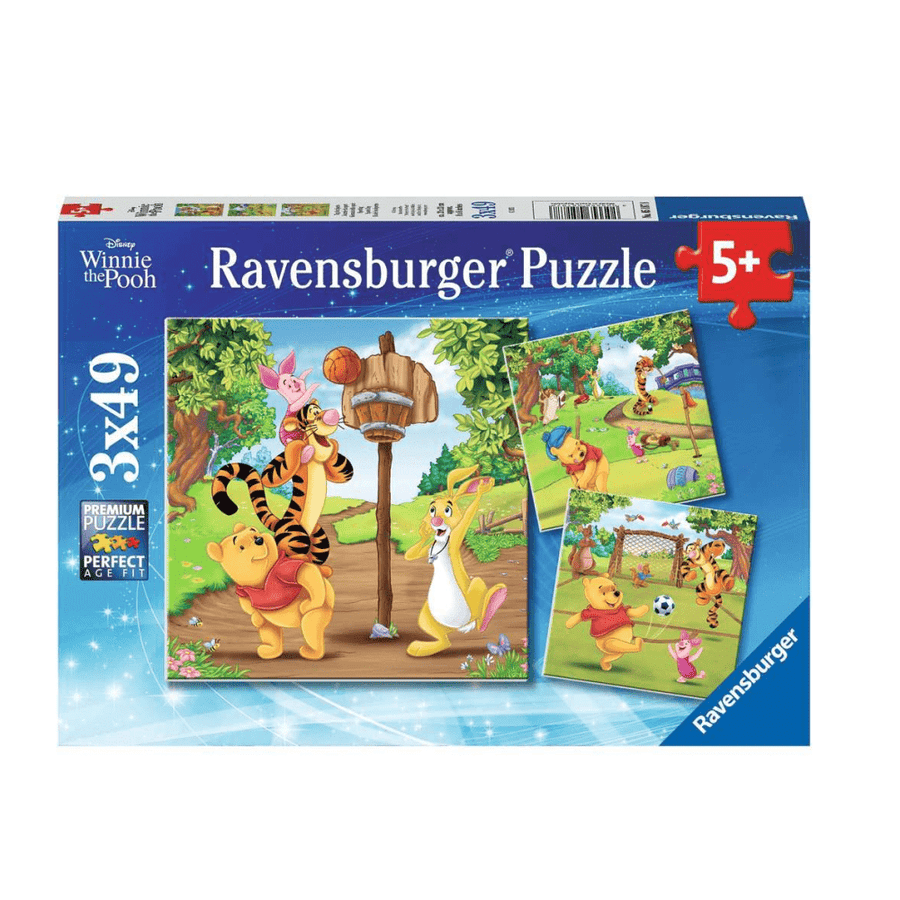 Puzzle 3x49: Winnie the Pooh - Sports Day CASSE-TÊTE - 100 - 150 morceaux