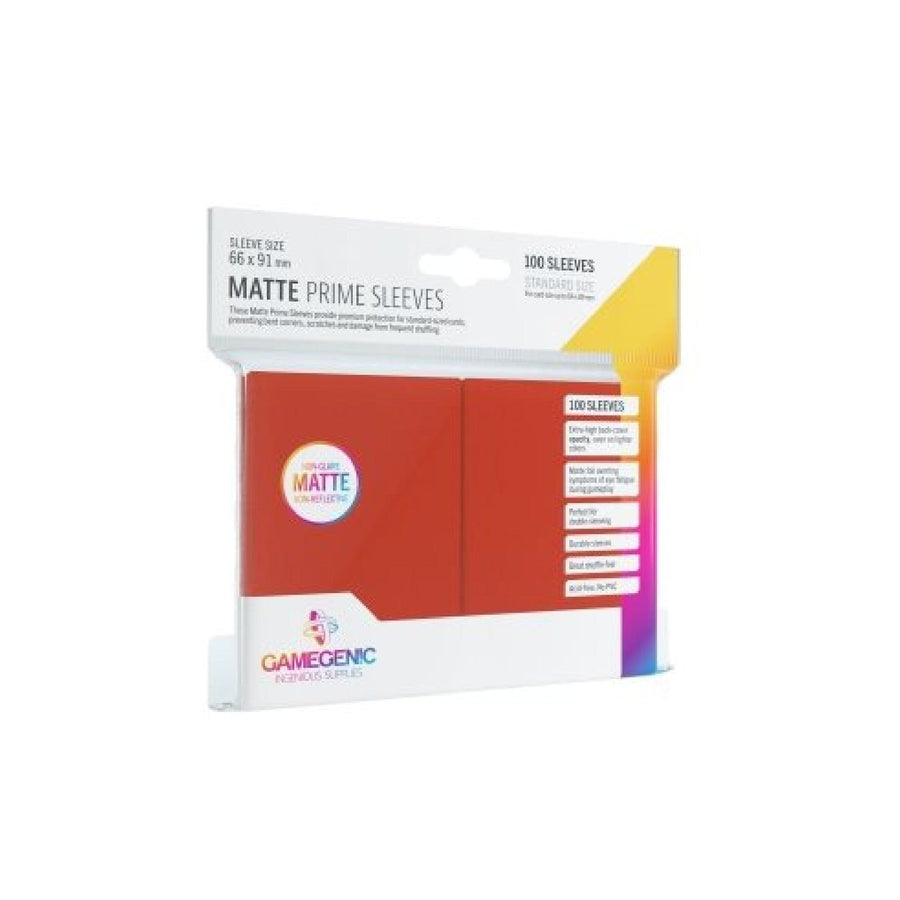 Sleeves: Matte Prime Red 66x91mm (100) Cartables et portfolios - Sleeves