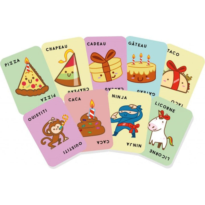 Taco, chapeau, gâteau, cadeau, pizza (FR) JEUX - Ambiance-Party