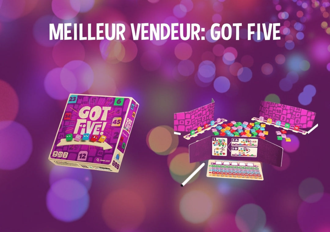 Meilleur vendeur: Got Five, la boîte et le contenu du jeu de déduction