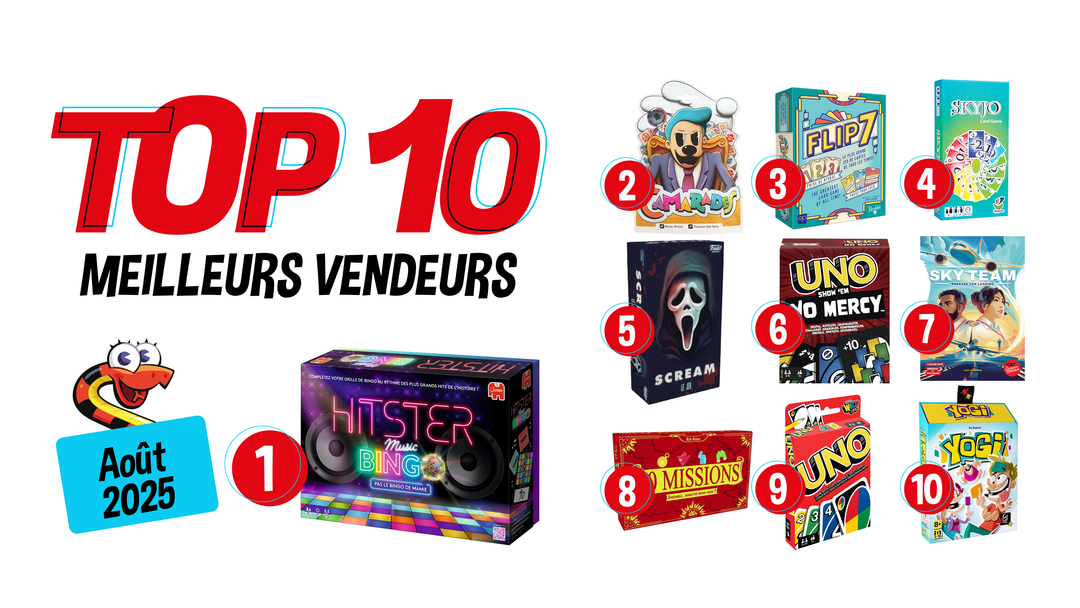 Top 10 des meilleurs vendeurs – Août 2025
