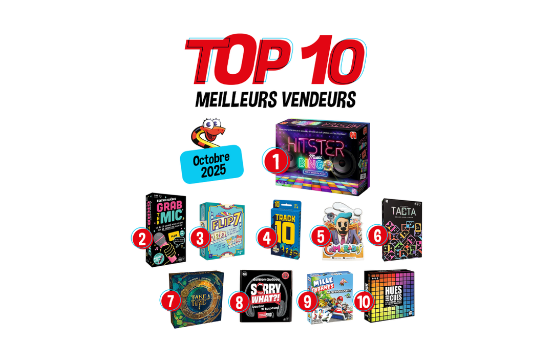 Top 10 meilleurs vendeurs jeux de société au mois de octobre 2025 à L'As des jeux