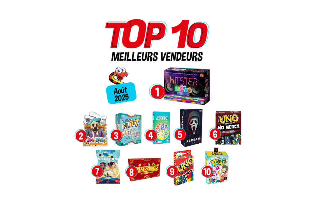 Top 10 des meilleurs vendeurs – Août 2025