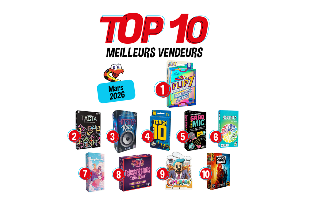 Top 10 des meilleurs vendeurs – Mars 2026
