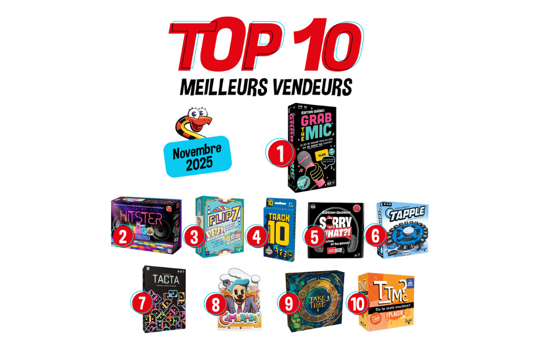 Top 10 des meilleurs vendeurs – Novembre 2025