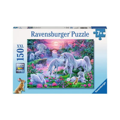Puzzle 150 XXL: Licornes au coucher de soleil