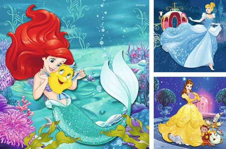 Puzzle 3 x 49: Les princesses Disney