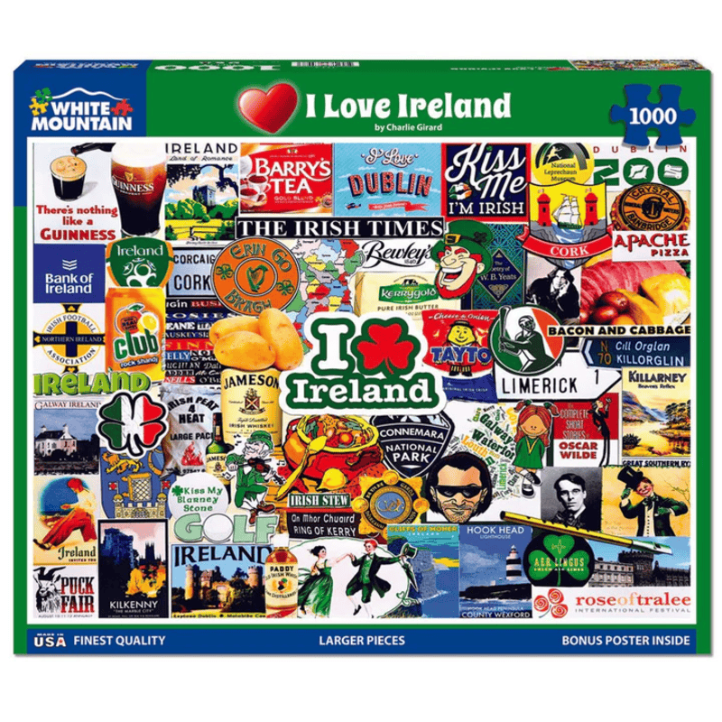 I Love Ireland White Mountain Puzzle