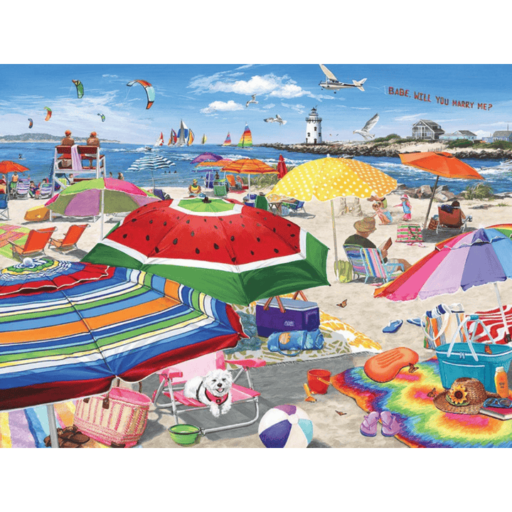 Beach Umbrella White Mountain Puzzle