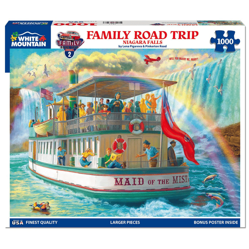 Family Road Trip - Niagara Falls White Mountain Puzzle