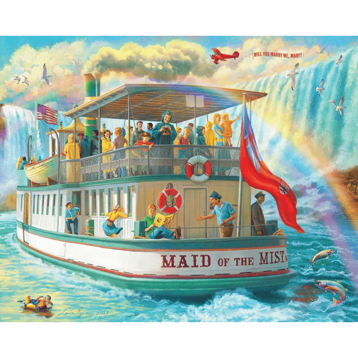 Family Road Trip - Niagara Falls White Mountain Puzzle