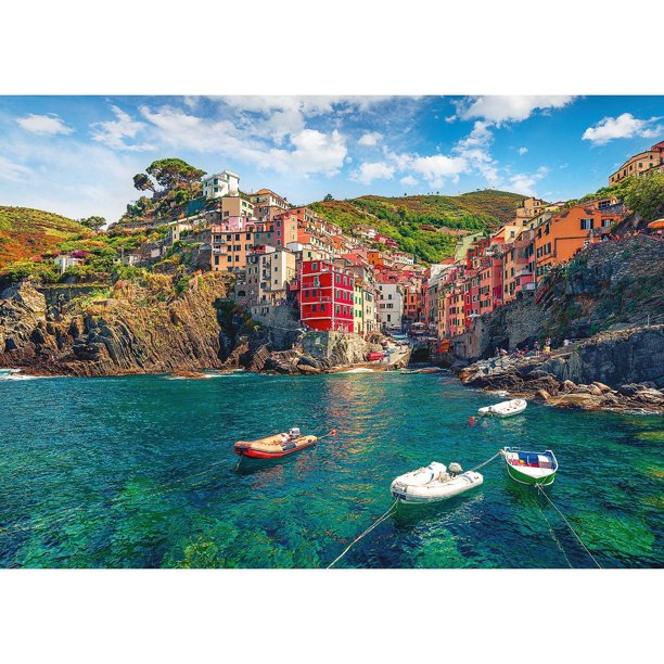 Puzzle Pierre Belvédère Village de Riomagiorre de 1000 morceaux.