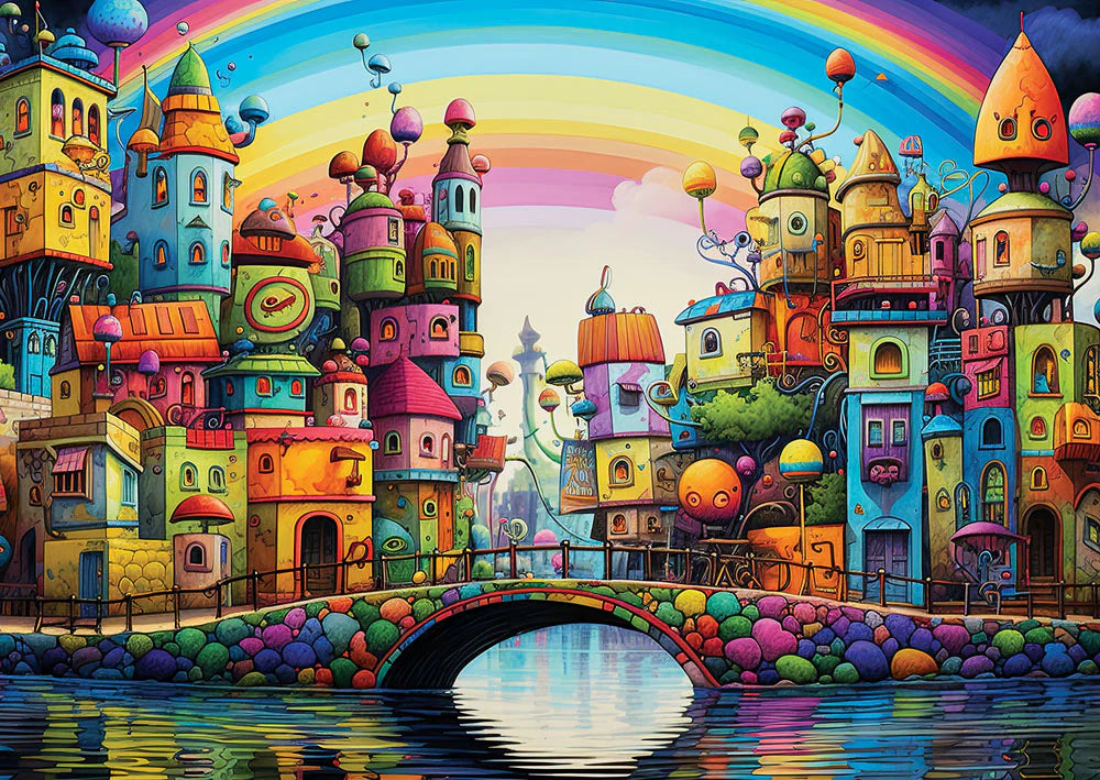 Puzzle Yazz Rainbow City 1000 pcs - Achat en ligne