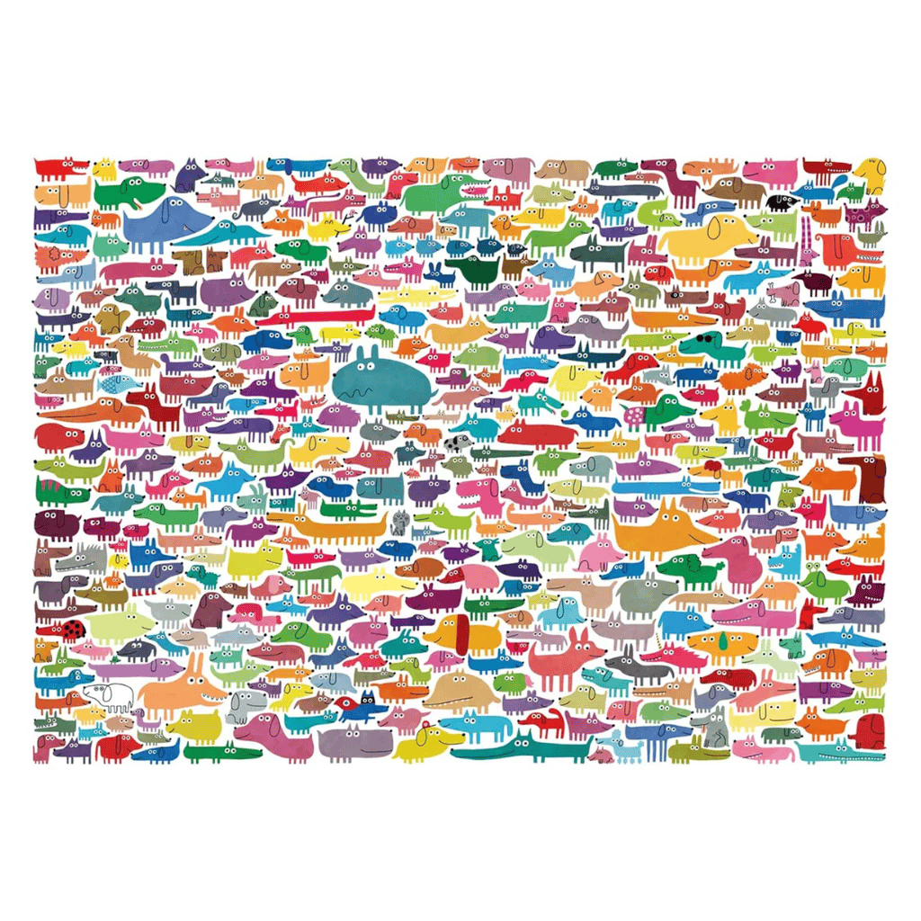 387 Dogs &amp; One Cat (300pcs) Large CASSE-TÊTE - 300 - 375 morceaux