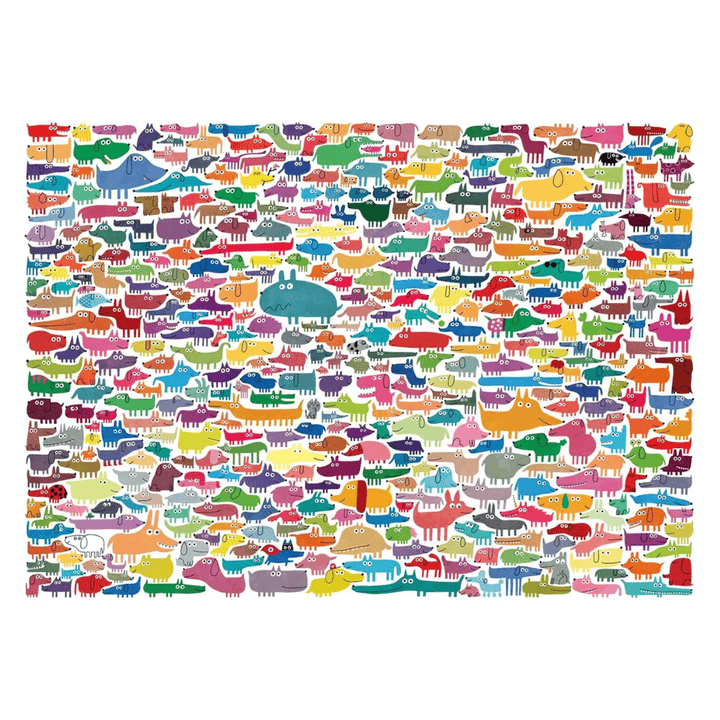 387 Dogs &amp; One Cat (300pcs) Large CASSE-TÊTE - 300 - 375 morceaux