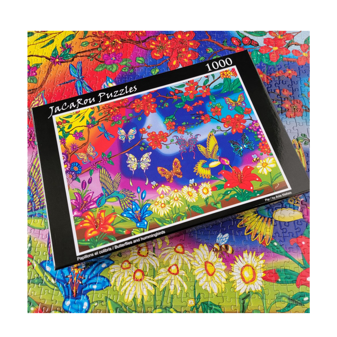 Puzzle 1000: Papillons et colibris - L'As des jeux - Boutique de jeux
