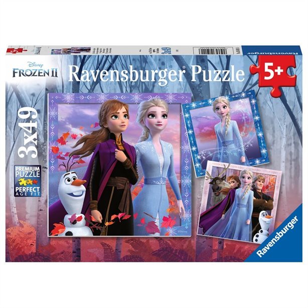 Puzzle Ravensburger Disney Frozen: Le voyage commence 3 x 49