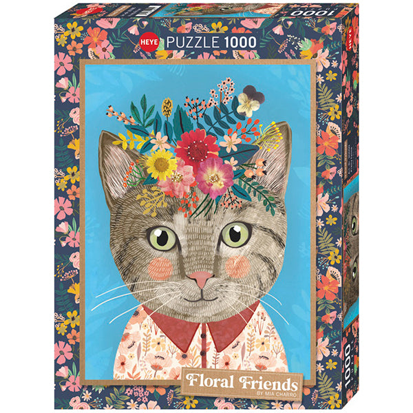 Pretty Feline, Floral Friends (Puzzle 1000 pcs)