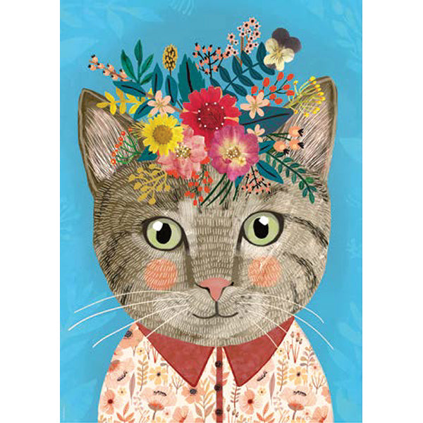 Pretty Feline, Floral Friends (Puzzle 1000 pcs)