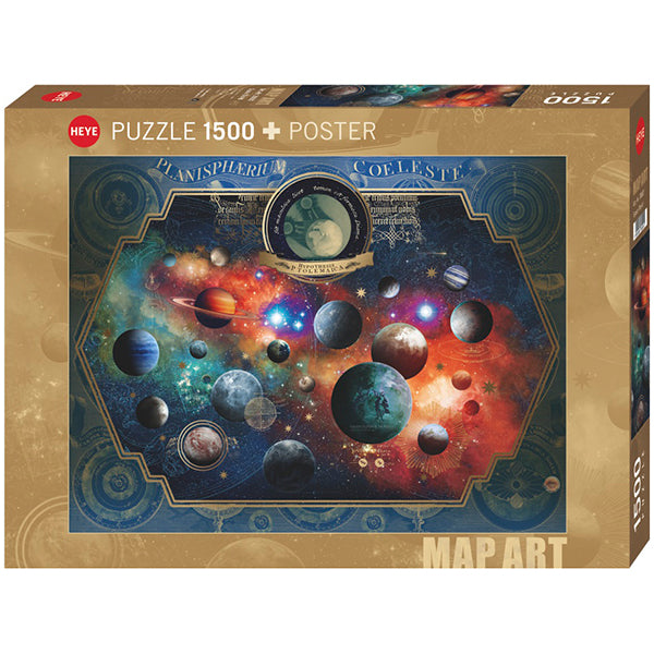 Space World, Map Art (Puzzle 1500 pcs)