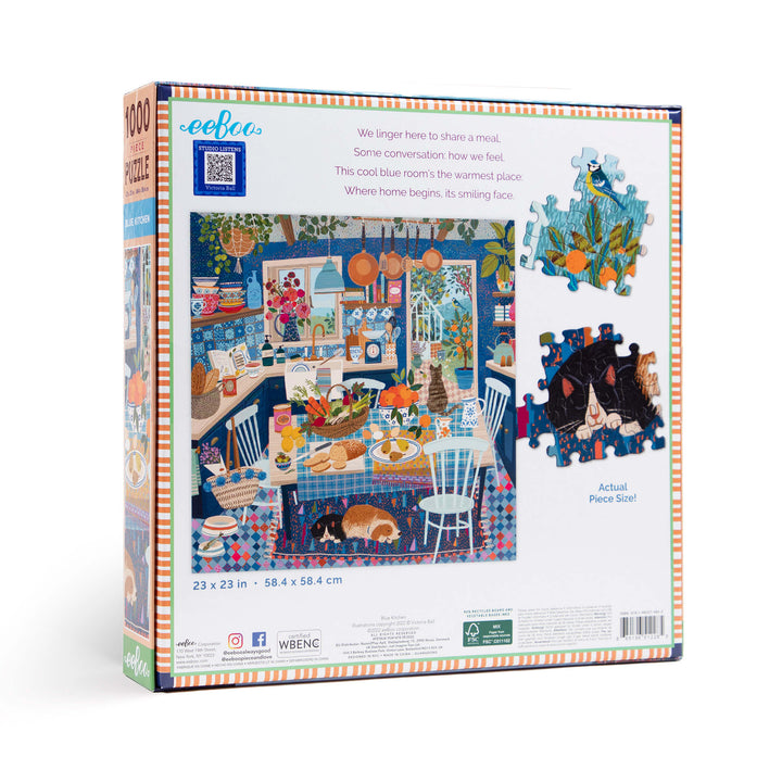 Blue Kitchen  eeBoo Square puzzle 1000 pcs Achat en ligne à L'As des jeux