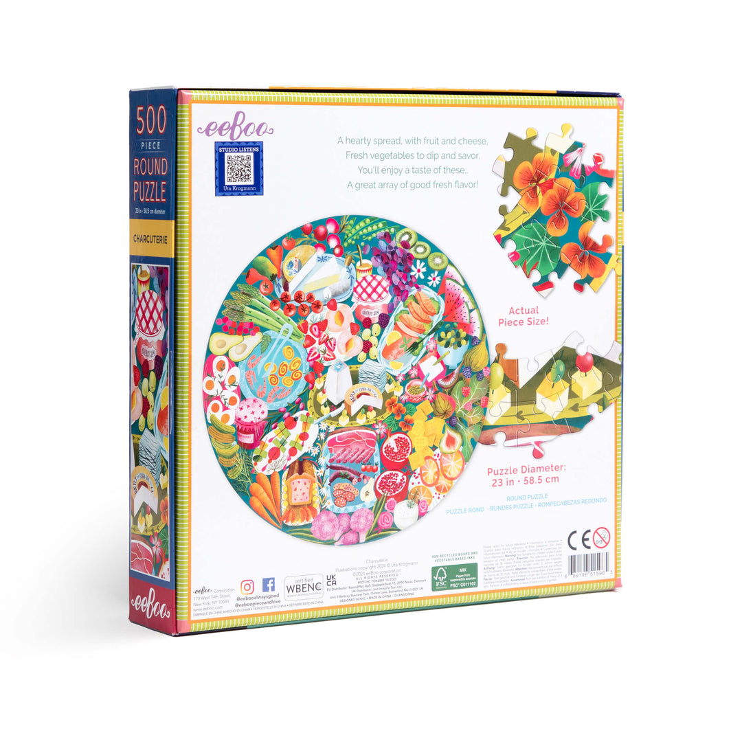 Charcuterie eeBoo round puzzle 500 pcs Achat en ligne à L'As des jeux