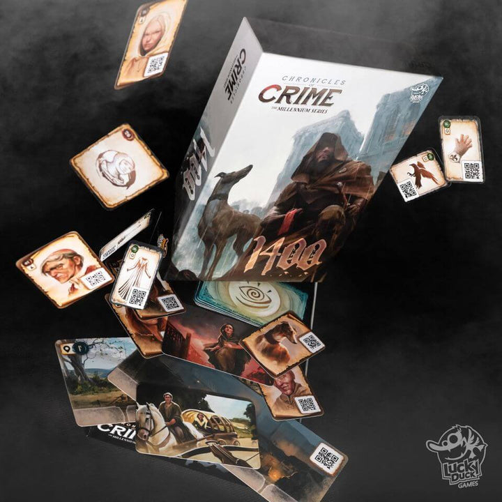 Chronicles of Crime - 1400, jeu de société coopératif d'enquêtes