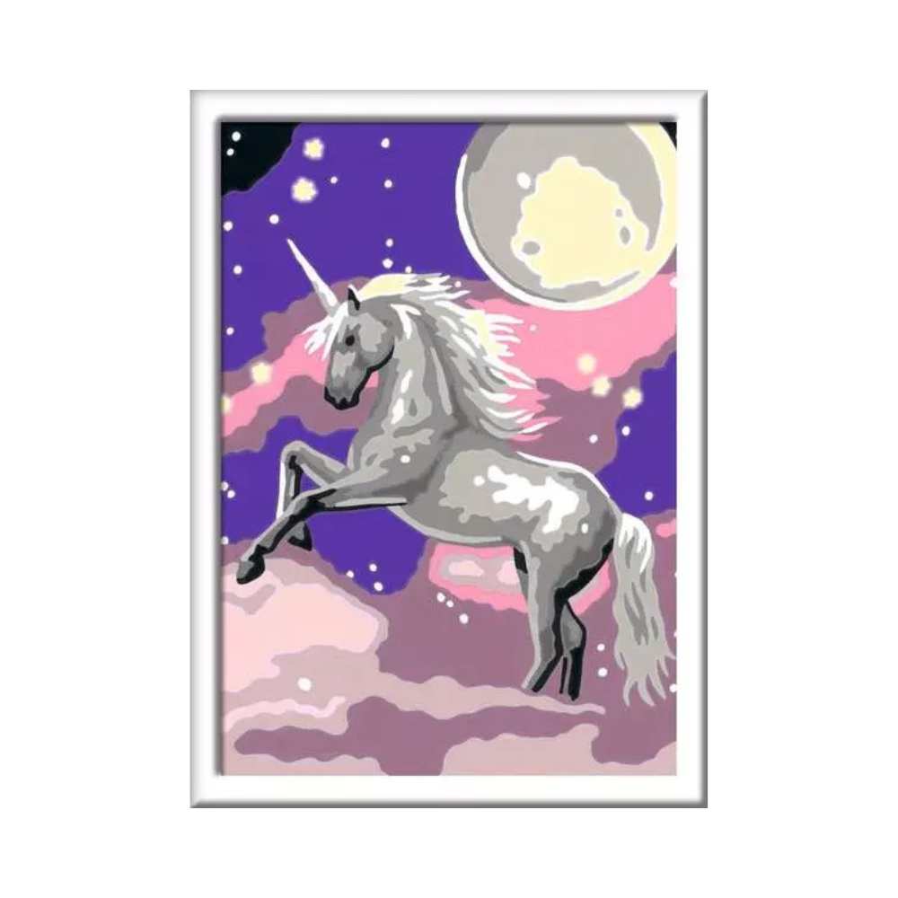 CreArt : Licorne (12x18cm): ensemble de peinture à numéros