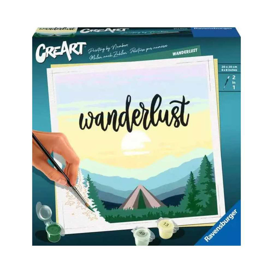 CreArt : Wanderlust (20 x 20cm), peinture à numéro - Achat en ligne