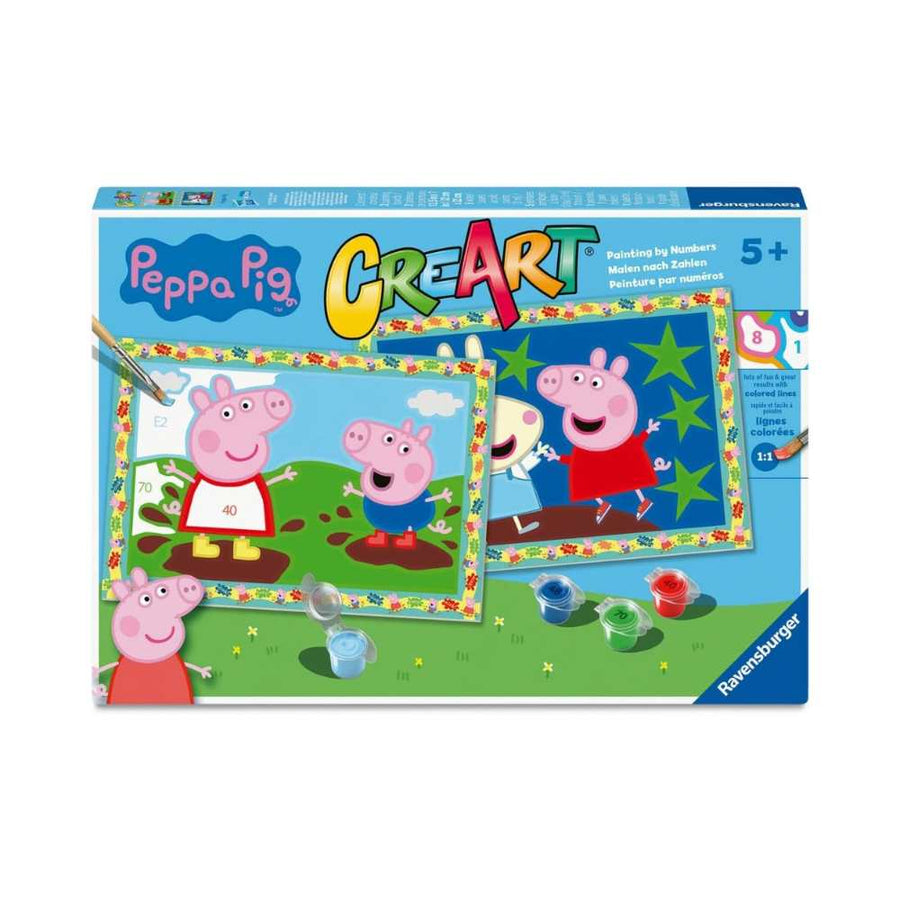 Creart: Peppa Pig - 2 images: ensemble de peinture à numéro enfants