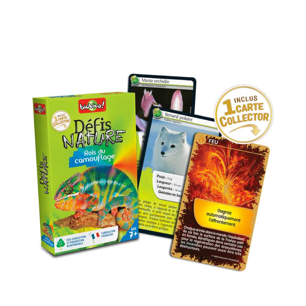 Défis Nature/Rois du camouflage, jeu de cartes éducatif-Achat en ligne